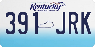 KY license plate 391JRK