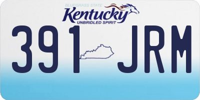 KY license plate 391JRM