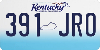 KY license plate 391JRO