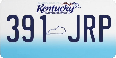 KY license plate 391JRP