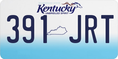 KY license plate 391JRT