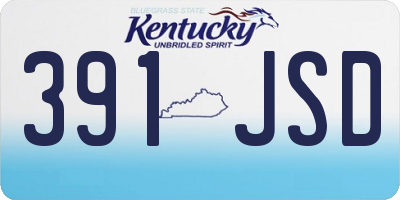 KY license plate 391JSD