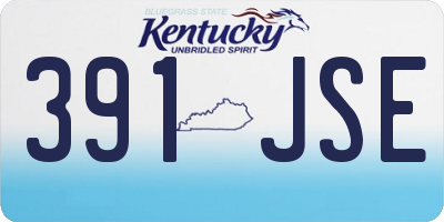 KY license plate 391JSE