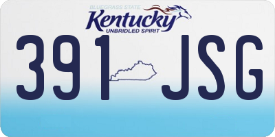 KY license plate 391JSG