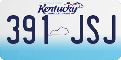 KY license plate 391JSJ