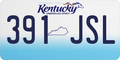 KY license plate 391JSL