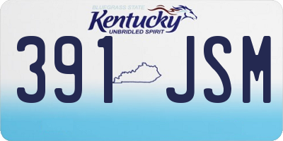 KY license plate 391JSM