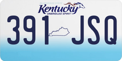 KY license plate 391JSQ
