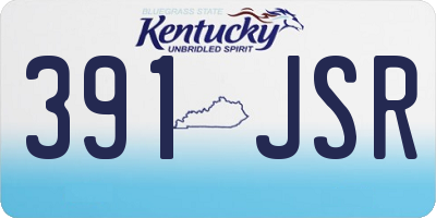KY license plate 391JSR