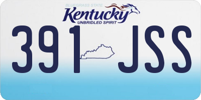 KY license plate 391JSS