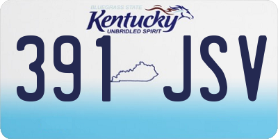 KY license plate 391JSV