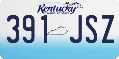 KY license plate 391JSZ