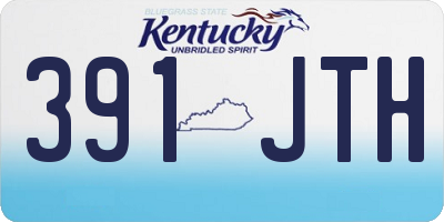 KY license plate 391JTH