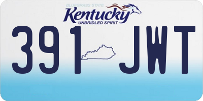 KY license plate 391JWT