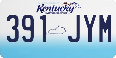 KY license plate 391JYM
