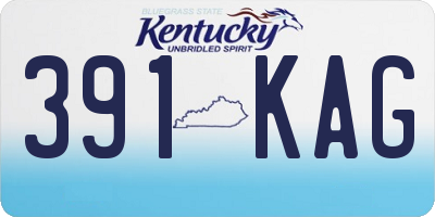 KY license plate 391KAG