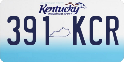 KY license plate 391KCR
