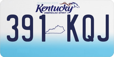 KY license plate 391KQJ