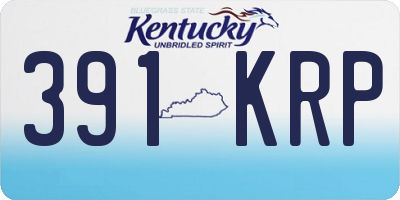 KY license plate 391KRP