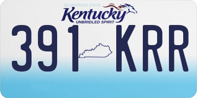 KY license plate 391KRR