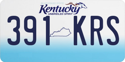 KY license plate 391KRS