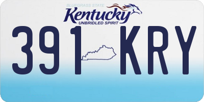 KY license plate 391KRY
