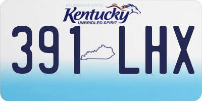 KY license plate 391LHX