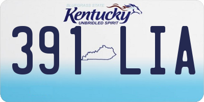 KY license plate 391LIA