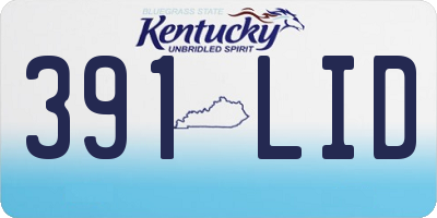 KY license plate 391LID