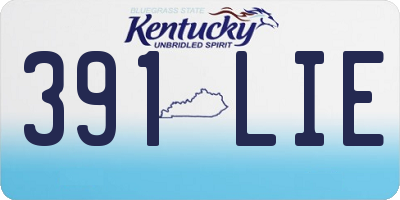 KY license plate 391LIE