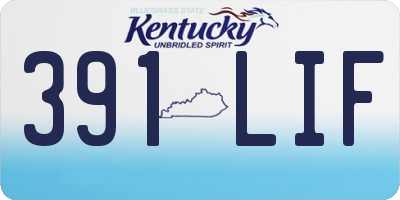 KY license plate 391LIF