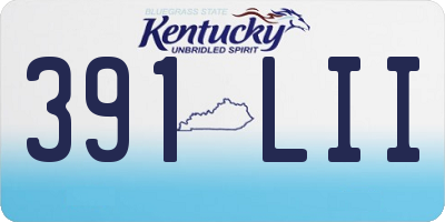 KY license plate 391LII