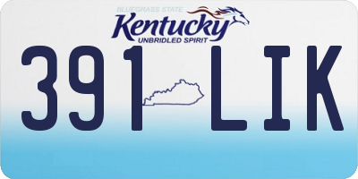 KY license plate 391LIK