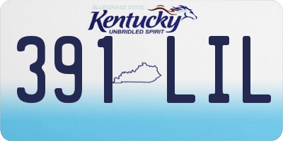 KY license plate 391LIL