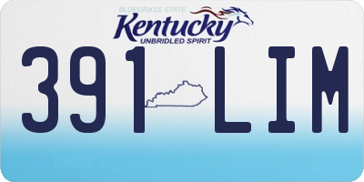 KY license plate 391LIM