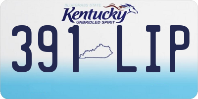 KY license plate 391LIP