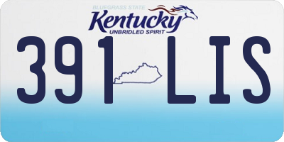 KY license plate 391LIS
