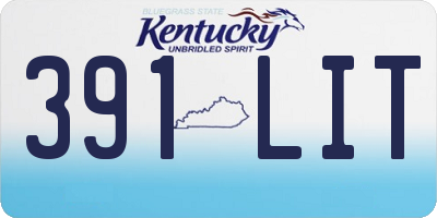 KY license plate 391LIT