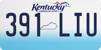 KY license plate 391LIU