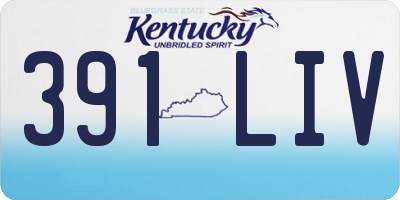KY license plate 391LIV