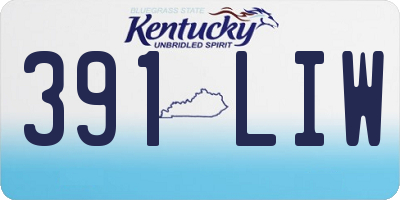 KY license plate 391LIW