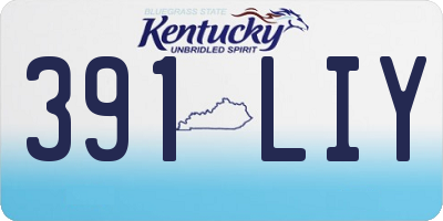 KY license plate 391LIY