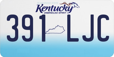 KY license plate 391LJC