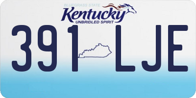 KY license plate 391LJE