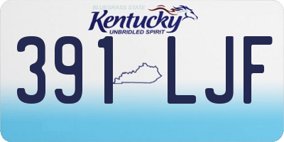 KY license plate 391LJF