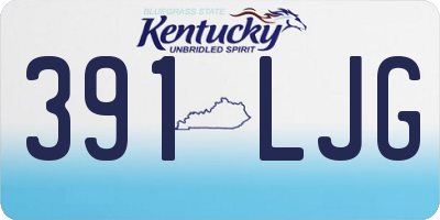KY license plate 391LJG