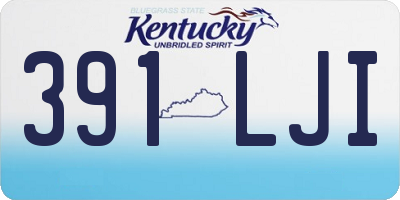 KY license plate 391LJI