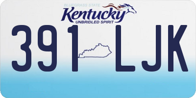 KY license plate 391LJK
