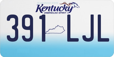 KY license plate 391LJL