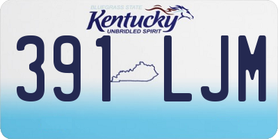 KY license plate 391LJM